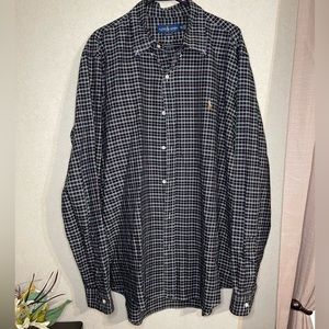 RL XXL black plaid shirt